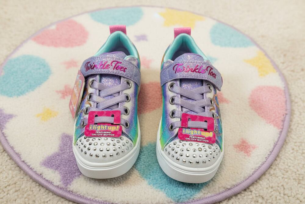 Twinkle Toes Girls Size 11 Lavender Light Up Sneakers New in Box